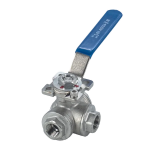 Кран шаровой трехходовой (L-тип) нержавеющий, AISI304 (CF8)