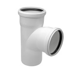 Тройник с плавным переходом для малошумной канализации Pro Aqua Stilte (белый)