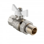 Кран шаровой BASE-ГОСТ со сгоном (белая бабочка), Valtec