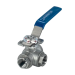 Кран шаровой трехходовой (T-тип) нержавеющий, AISI304 (CF8)