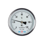 Термометр биметаллический, шток осевой, c гильзой G1/2'', D80, кл.т. 2,5, ЭКОМЕРА