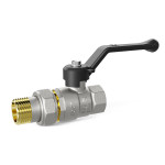 Кран шаровой латунный LD Pride ВР-НР с полусгоном, рычаг (новая конструкция)