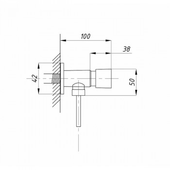 Кран для писсуара нажимной TSARSBERG TSB-021D
