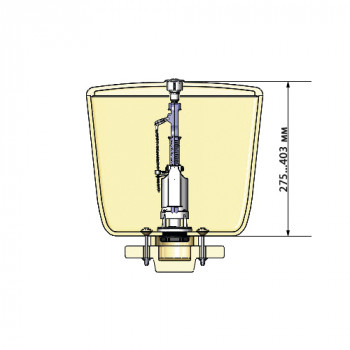 Механизм сливной однорежимный с кнопкой К 105.00.14.3 (Псков)