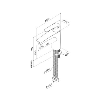 Смеситель для умывальника Ray, IDDIS