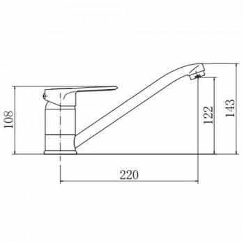 Смеситель для кухни A4204 (настольный, однозахватный, латунь), FASHUN