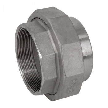 Американка нержавеющая AISI 304 (CF8) PTFE, сварка — внутреняя резьба