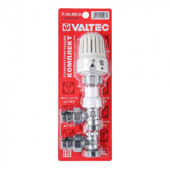 Комплект терморегулирующего оборудования для радиатора угловой, Valtec